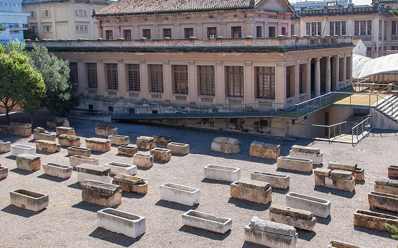 sarcophages paleochretiens ensemble archeologique tarraco patrimoine mondial tarragone